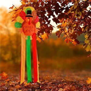 Thanksgiving‎ Windsock Outdoor Durable 40 Inch Turkey Windsock Fall Wind Socks